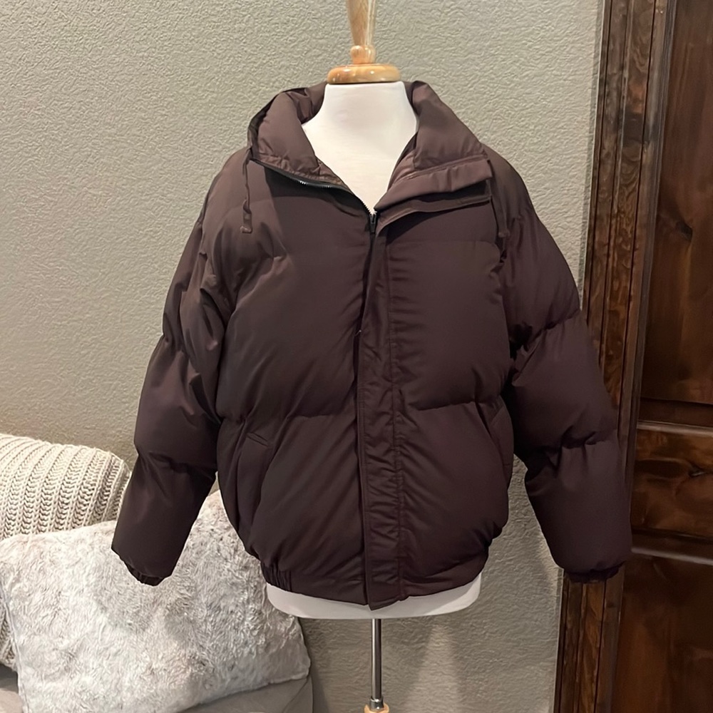 Bailey Rose Chocolate Brown Puffer Coat